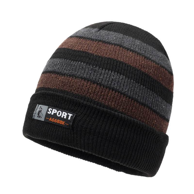 Stylish Winter Knitted Hat - Retro Dome Crown, Windproof Acrylic Cap - Buy Center