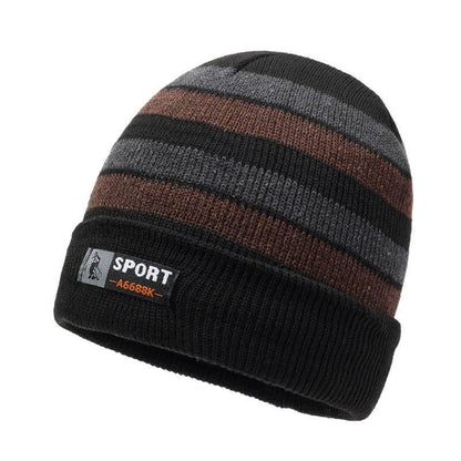 Stylish Winter Knitted Hat - Retro Dome Crown, Windproof Acrylic Cap - Buy Center