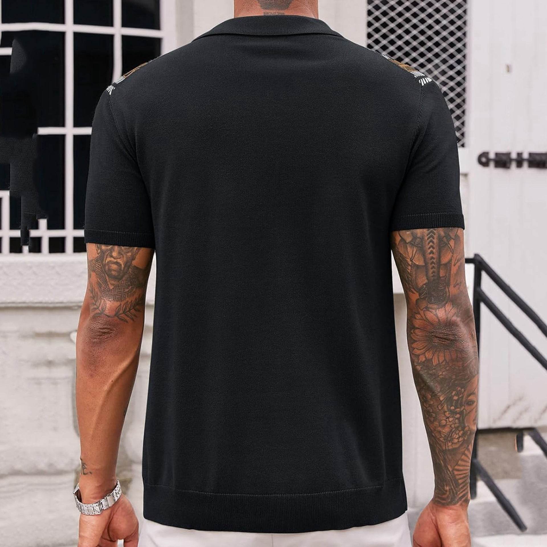 Men's Casual Striped Jacquard Sweater - Soft Tencel Fabric, Summer Style - Buy Center