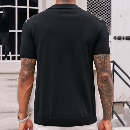 Men's Casual Striped Jacquard Sweater - Soft Tencel Fabric, Summer Style - Buy Center