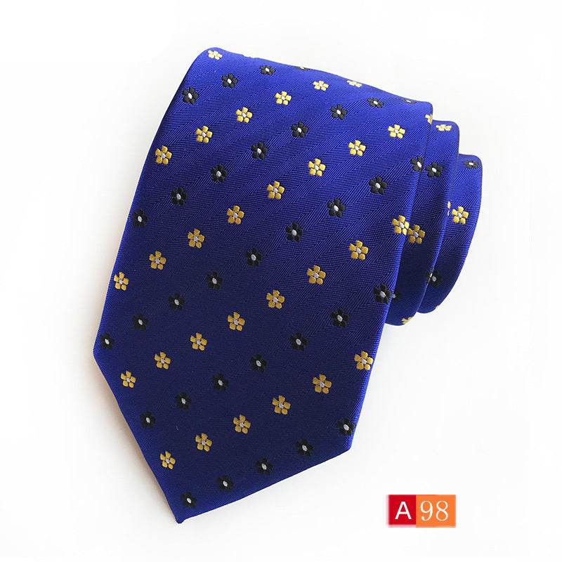 Buycenter Men's Jacquard Tie - Classic Black Stylish Formal Accessory - Buy Center