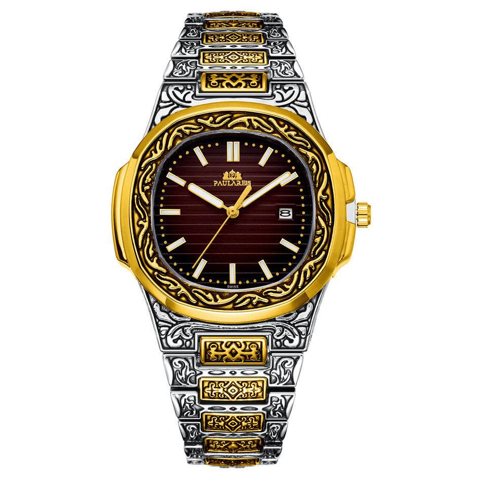 Carved Quartz Parrot Calendar Watch - Glow-in-the-Dark Waterproof Style - Buy Center