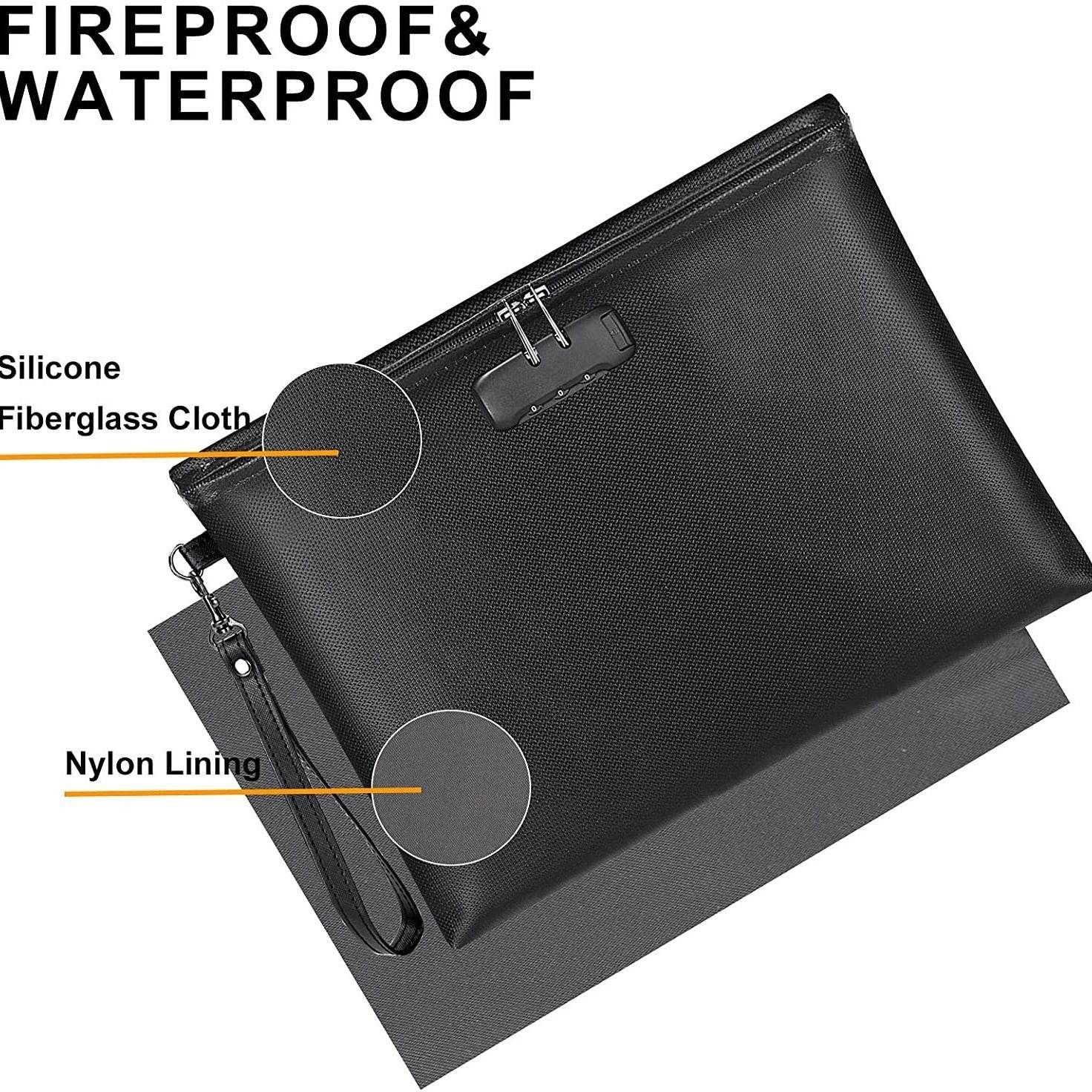 Zippered File Bag - Fire Protection for Documents, Liquid Silicone Safety - Buy Center