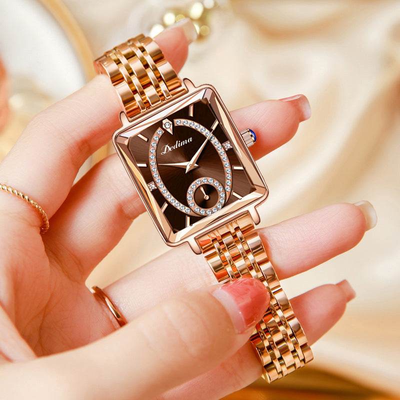 Buycenter Rose Gold Square Women's Watch - Quartz, Waterproof 30m - Buy Center