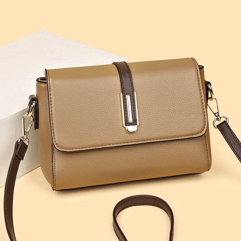 Buycenter Women's Simple Texture Messenger Bag - Urban Style, Soft PU - Buy Center