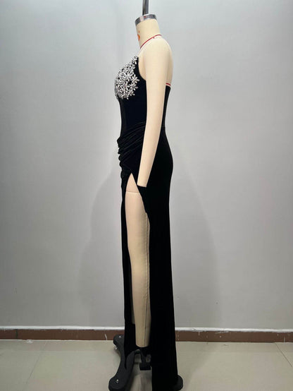 Elegant Women's Black Bandeau Dress - Slim-fit Style for Evening Events - Buy Center