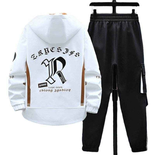 Men's Fall Jacket and Trousers Set - Stylish Leisure Wear for All Sizes