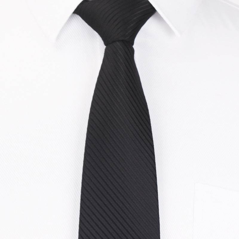 Stylish Dark Striped Tie - 8CM Polyester Hand Tie for Business Wear - Buy Center