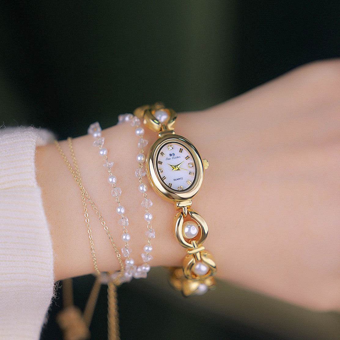 Buycenter New Pearl Grace Women's Watch - Elegant Design & Quartz Movement - Buy Center