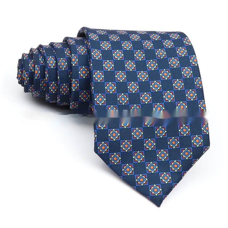 Men's Printed Work Tie - Stylish Polyester Bow Tie with Geometric Design - Buy Center