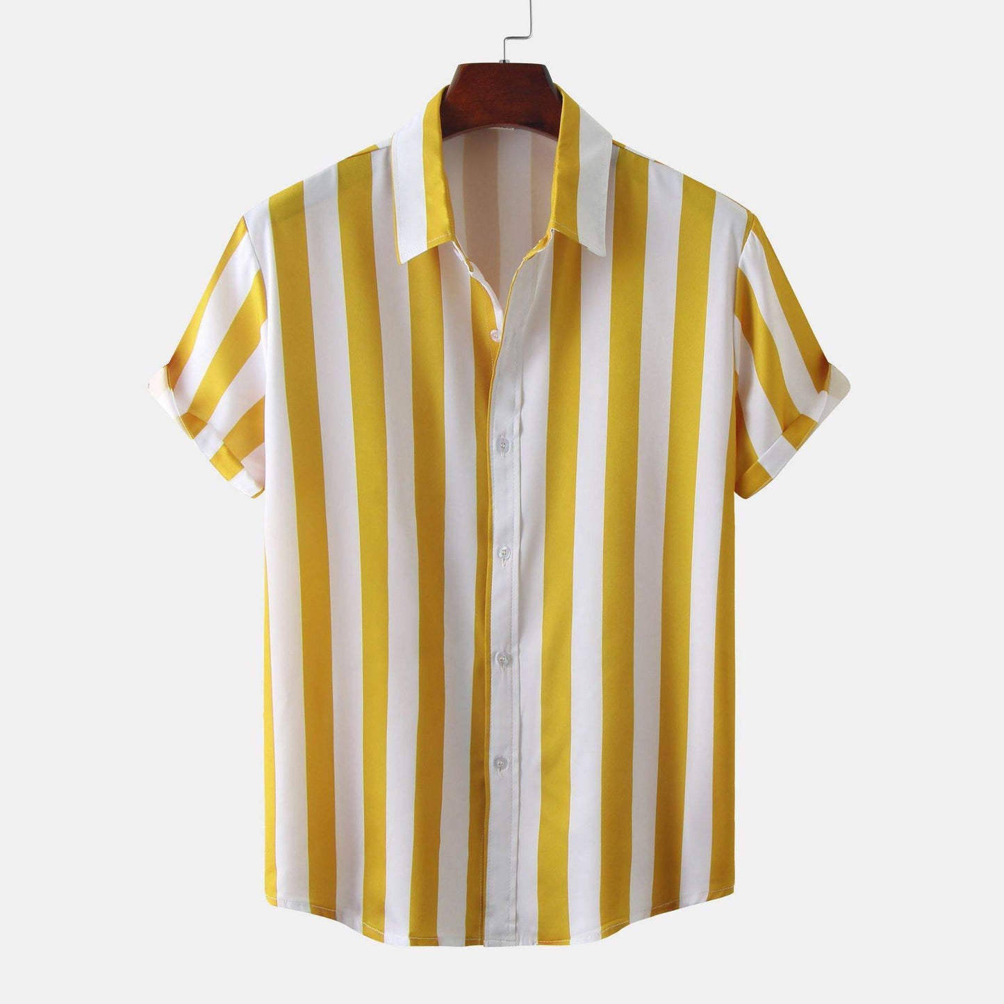 Men's 3D Printed Short Sleeve Shirt - Casual Cotton Blend Cardigan 2025 - Buy Center