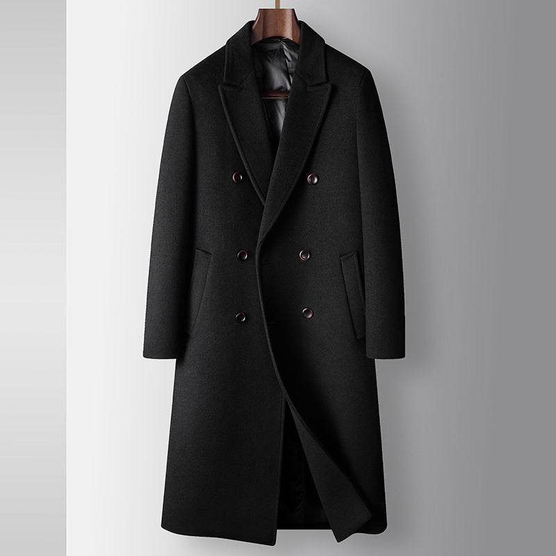 White Duck Down Woolen Coat - Stylish Warmth in Camel, Gray, Black - Buy Center