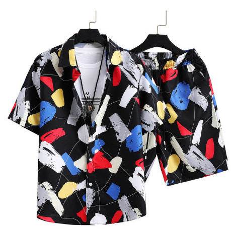 Men's Casual 3D Digital Print Hawaii Suit - Stylish Short Sleeve Shirt & Shorts - Buy Center