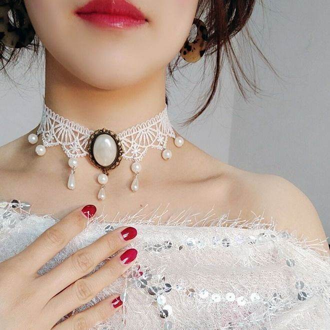 Personalized Multi-Layer Crystal Lace Necklace - Elegant Snake Bone Chain - Buy Center