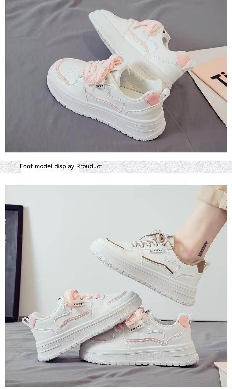 Buycenter Casual Platform White Shoes - Breathable Running Sneakers for Women - Buy Center