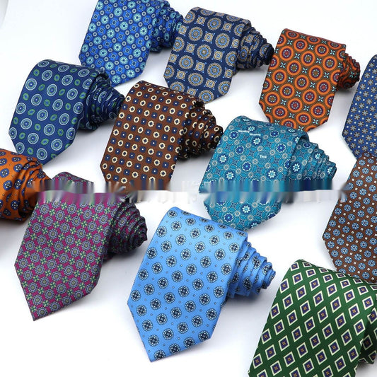Men's Printed Work Tie - Stylish Polyester Bow Tie with Geometric Design - Buy Center