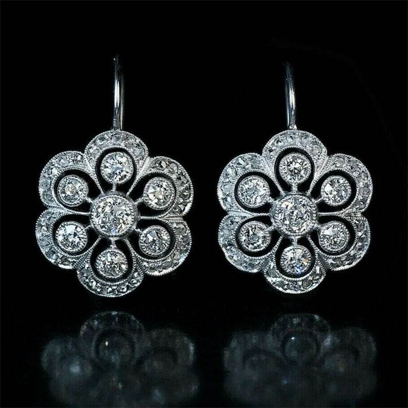 Elegant Geometric Zircon Earrings - Stylish Circular Design for Women - Buy Center