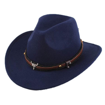 European & American Woolen Cowboy Hat - Stylish Adjustable Fit for All - Buy Center