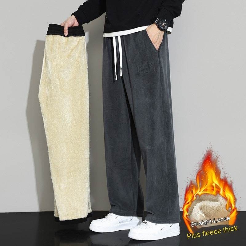 Winter Men's Cashmere Harem Pants - Stylish Wide-Leg Trousers 2025 - Buy Center