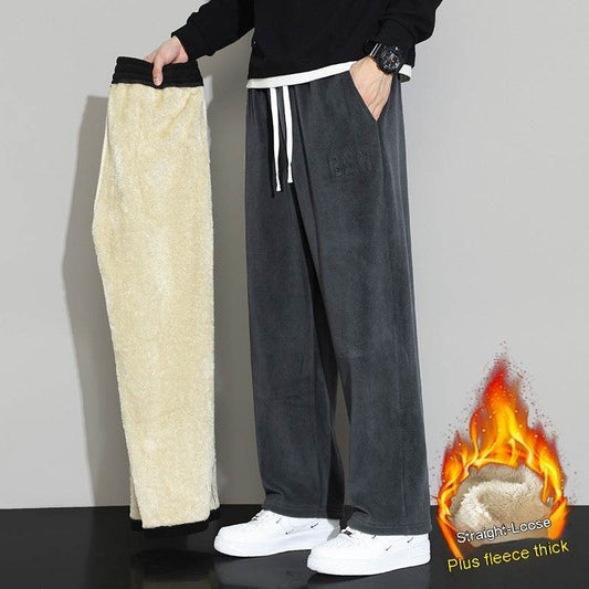 Winter Men's Cashmere Harem Pants - Stylish Wide-Leg Trousers 2025 - Buy Center