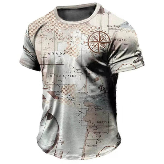Trendy Men's Casual Loose Short Sleeve T-Shirt - Modern Round Neck Style - Buy Center