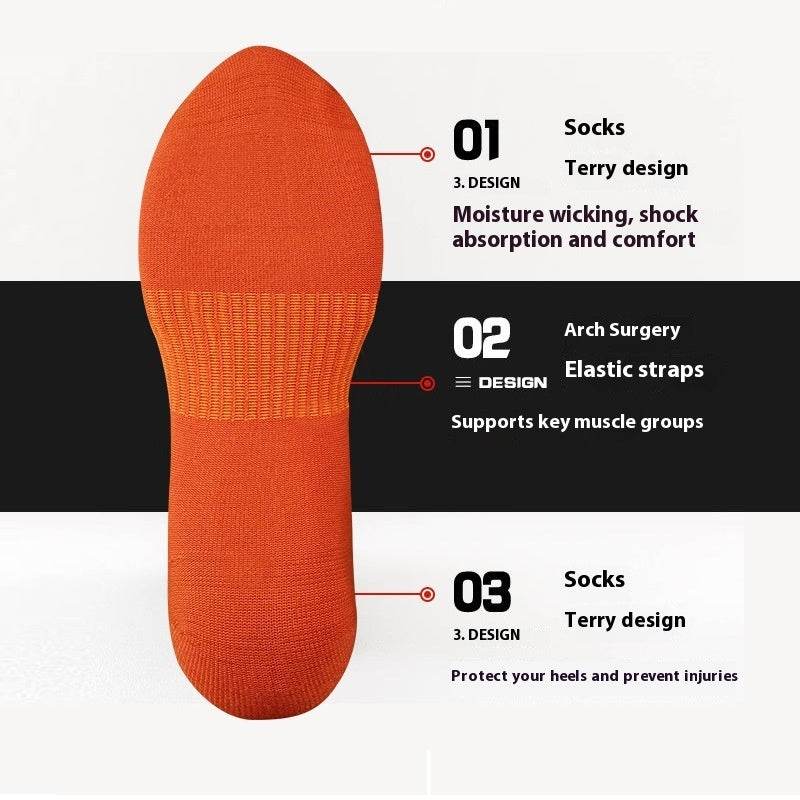 Mid-Calf Combed Cotton Sports Socks - Breathable & Sweat-Absorbent - Buy Center