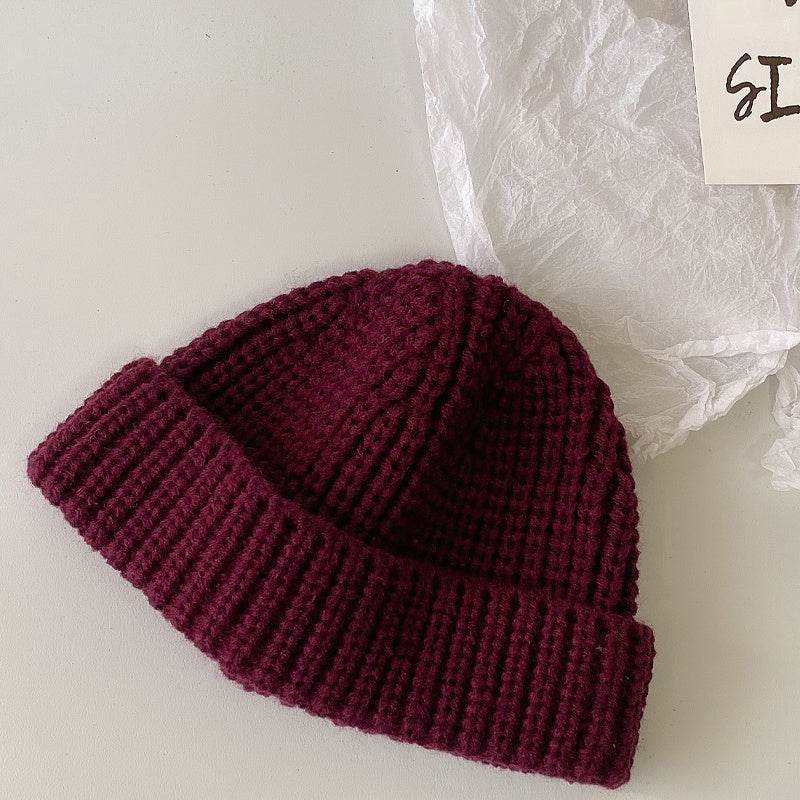 Korean Style Children's Wool Knit Hat - Cute Slipover for Ages 1-7 - Buy Center