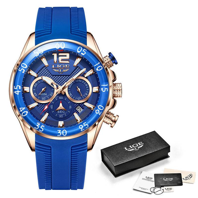 Quartz Men's Waterproof Sports Watch - Multi-Function, Stylish Colors - Buy Center