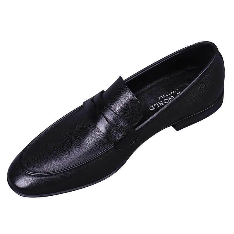 Men's Cowhide Leather Shoes - Premium Formal Footwear for 2025 - Buy Center