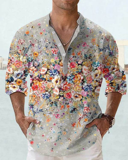 3D Digital Printing Polo Shirt for Men - Stylish Long Sleeve Sports Top - Buy Center