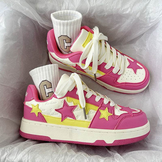 Trendy Retro Five-Pointed Star Sports Board Shoes - Lightweight & Stylish - Buy Center