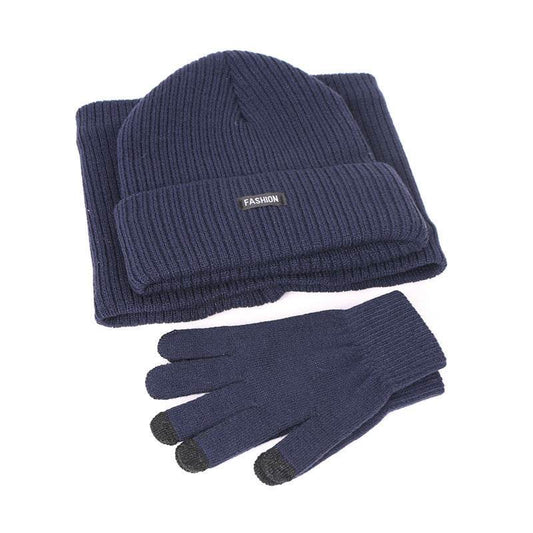 Men's & Women's Thick Knitted Winter Set - Hat, Scarf & Gloves - Buy Center
