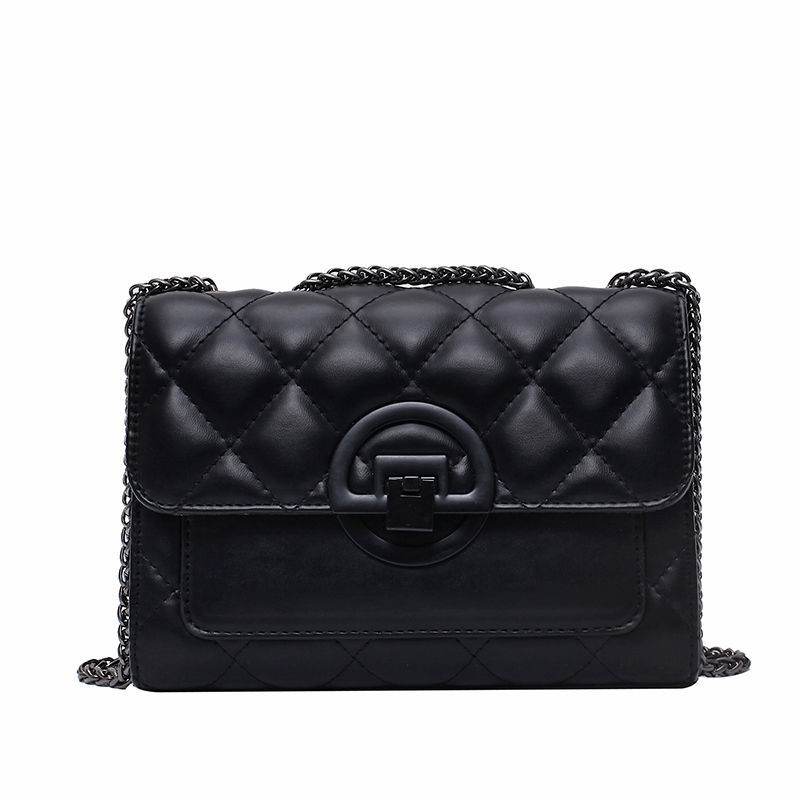 Hong Kong Style Women's Crossbody Bag - Soft PU, Diamond Pattern Design - Buy Center