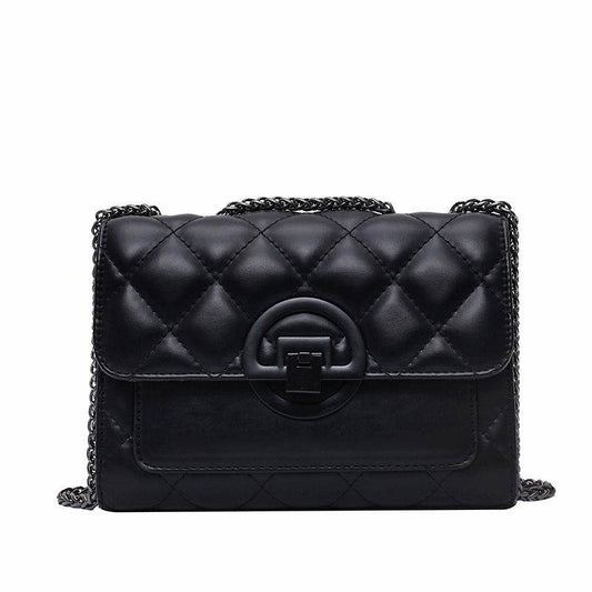 Hong Kong Style Women's Crossbody Bag - Soft PU, Diamond Pattern Design - Buy Center