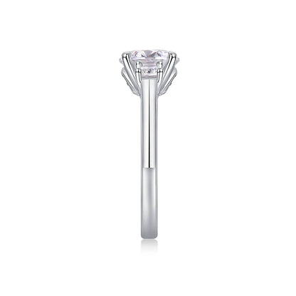 Buycenter Moissanite Silver Ring Set - Luxury Fashion with Large Diamonds - Buy Center