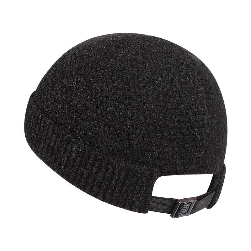 Warm Hemming Knitted Woolen Cap - Adjustable Winter Beanie for Outdoor Style - Buy Center