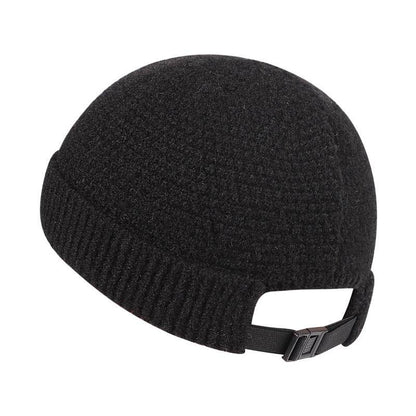 Warm Hemming Knitted Woolen Cap - Adjustable Winter Beanie for Outdoor Style - Buy Center