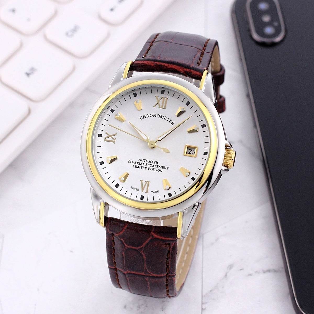 Buycenter Men's Transparent Skeleton Watch - Waterproof Mechanical Style - Buy Center