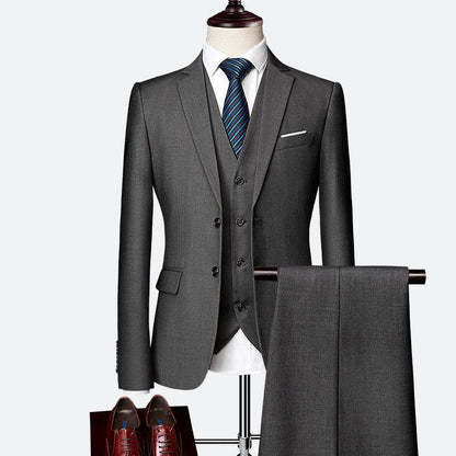 Buycenter Men's Three-Piece Slim Fit Suit - Multicolor Options Available - Buy Center
