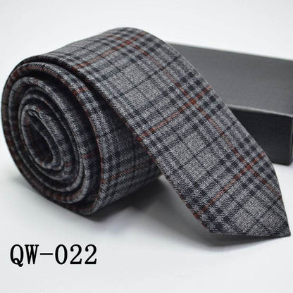 Elegant Men's Super Narrow Bow Tie - Trendy Wool-like Cotton Stripes - Buy Center