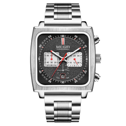 Buycenter Men's Waterproof Luminous Calendar Square Watch - Stylish & Functional - Buy Center