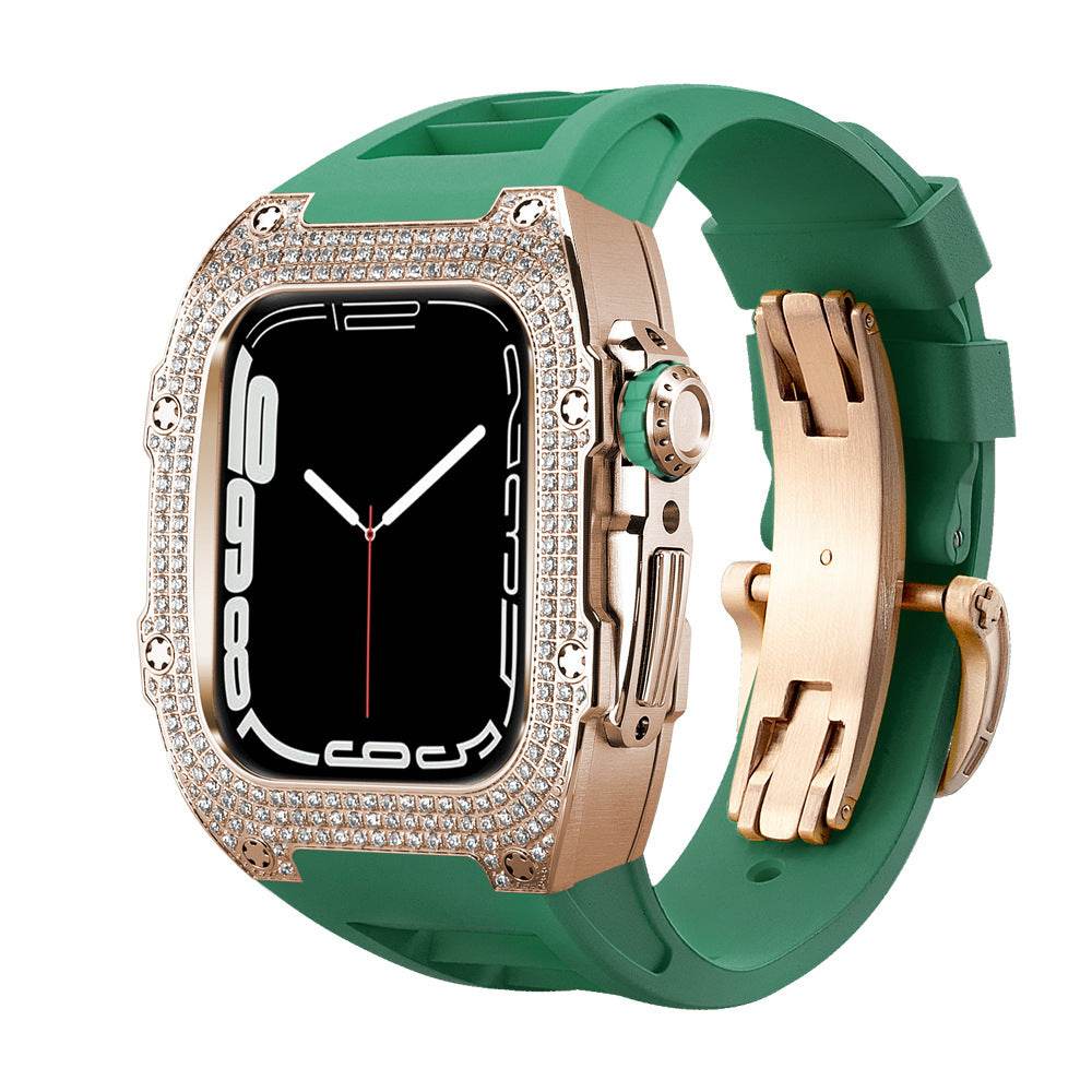 Buy Center Diamond-Studded Watch Strap - Men's Sports Watch Accessory - Buy Center