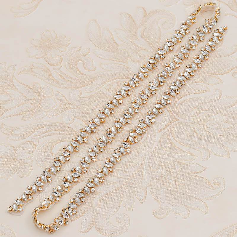 Rhinestone Applique Waist Jewelry for Weddings - Elegant Bridal Accessory - Buy Center
