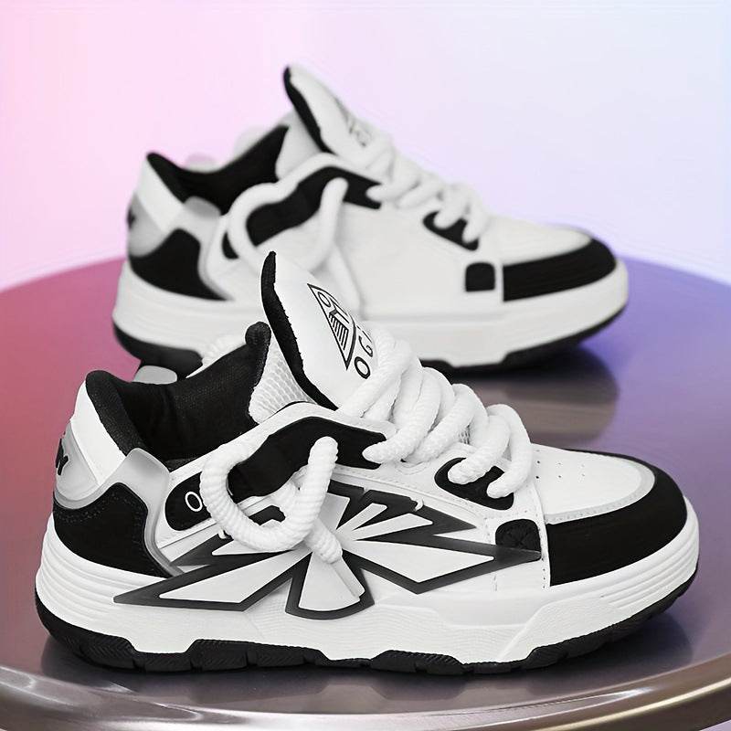 Trendy Men’s Thick Bottom Sneakers - Casual Harajuku Style, Multiple Colors - Buy Center