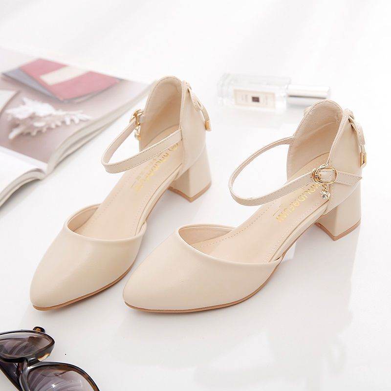 Buycenter Women's Closed Toe High Heels - Stylish Chunky Heel Pumps - Buy Center