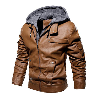 Men's Leather Coat - Fashionable & Warm for Winter 2025 Styles - Buy Center