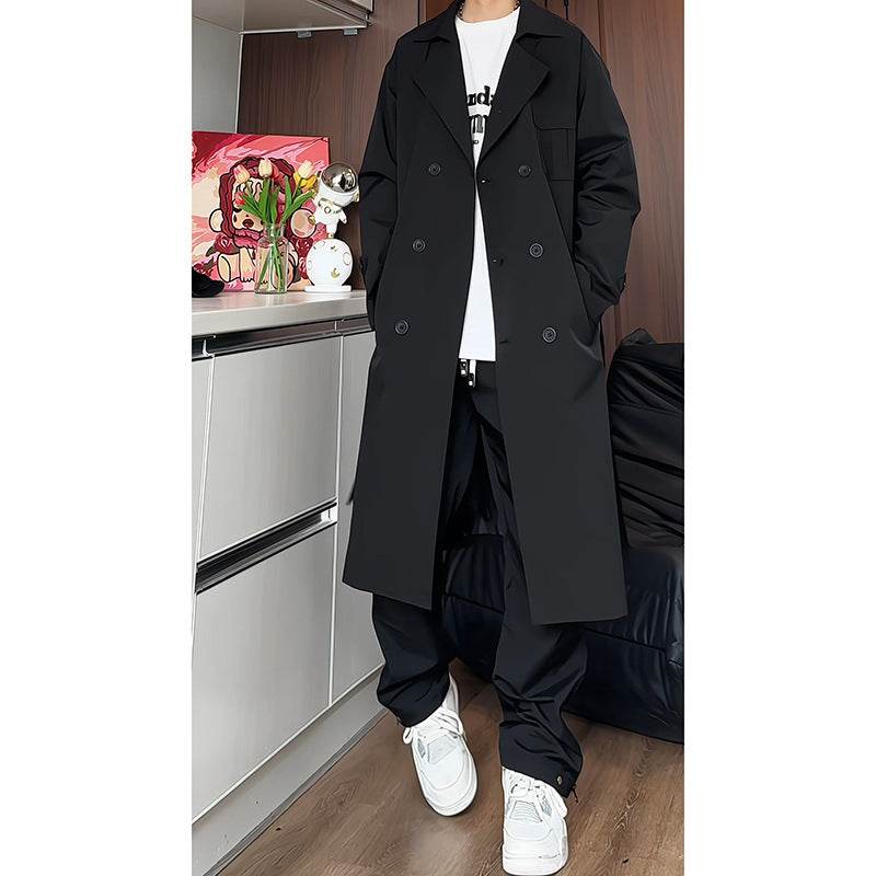 Korean Style Over-the-Knee Men's Loose Top - Trendy Cotton Blend Fashion - Buy Center