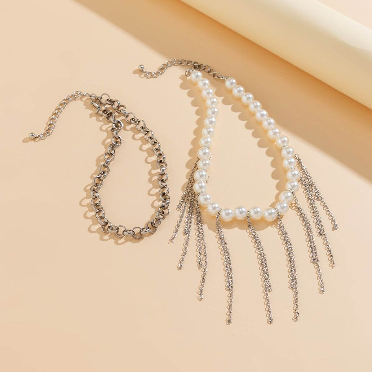 Pearl Tassel Double Layer Necklace - Elegant Women’s Jewelry 2025 - Buy Center