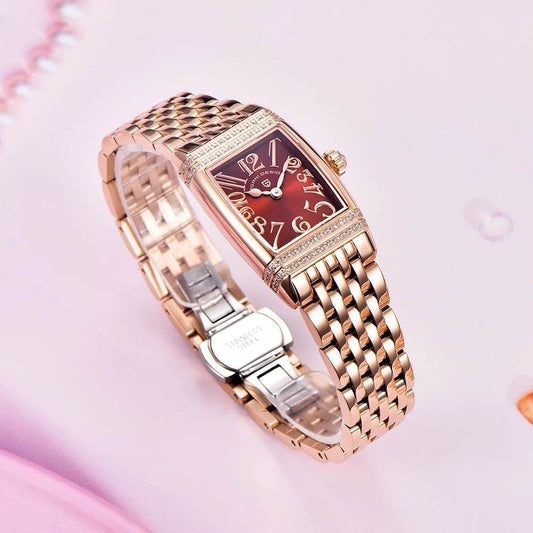 Buy Center Women's Quartz Watch - Diamond Accents & Stainless Steel Elegance - Buy Center