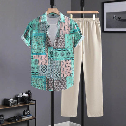 Ethnic Style Casual Shirt & Trousers Suit for Men - Premium Comfort & Style - Buy Center